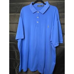 Men's Polo Ralph Lauren Classic Fit Blue Short Sleeve Polo Shirt 2XLT